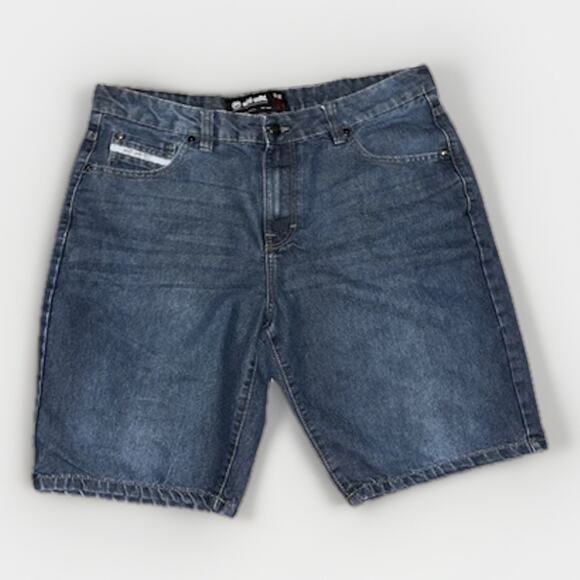 Ecko Unltd Denim Jean Shorts Men’s 36 Blue Baggy Y2K Streetwear - Picture 1 of 7